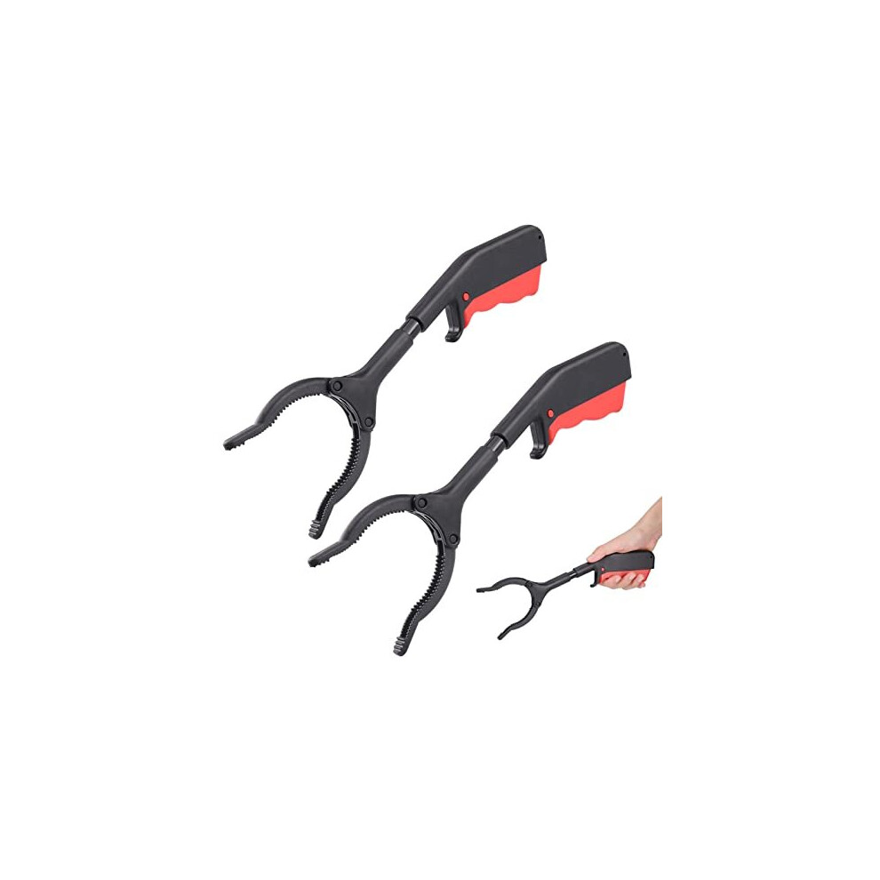 2PCS Short Litter Pickers, 11.8 inches Litter Pickers for Adults and Kids, Grabber Stick Helping Hand Grabbers for Disabled, Multiuse Grabber Bring