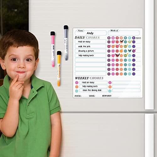 Magnetic Chores Chart for Multiple Kids, 3 Pack 10