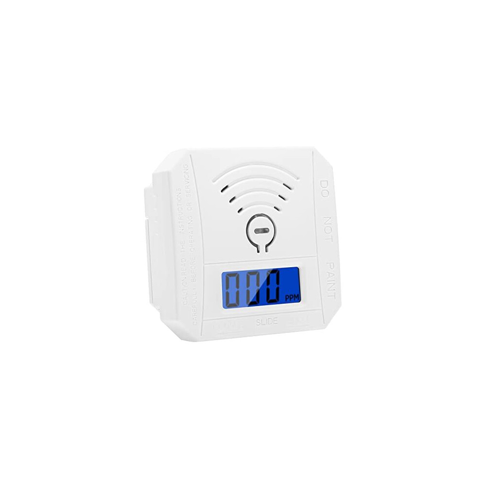 Carbon Monoxide Detector - CO Monitor Alarm Detector Complies with EN50291 Standards, CO Sensor with LED Digital Display for Home,Office,Battery