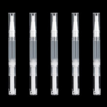 5pcs Transparent Twist Pens, 3ml Nail Oil Pen with Brush Tip, Empty Cuticle Oil Pen Cosmetic Container Applicators for Lip gloss, Nail Polish, Eyelash