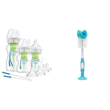 Options+ Anti Colic Baby Bottle, Wide Neck, Starter kit & Bottle and Teat Brush
