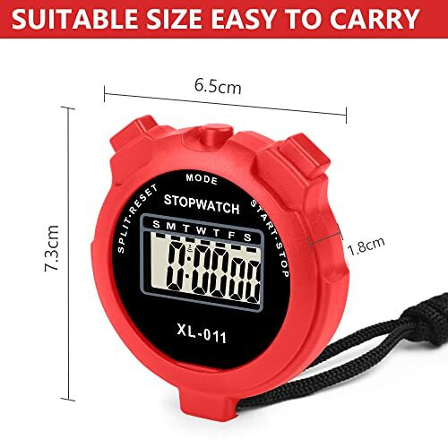 Sport Stopwatch Timer, Multi-Function Sport Digital Stopwatch Large Display, Single Lap /Split Memory Stopwatch with12/24 Hour Clock Alarm Calendar 1