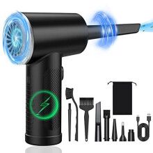 Compressed Air Duster, Electric Air Duster 9000mAh 91000RPM Good Replace Compressed air can, Rechargeable Cordless Air Blower for Computer Keyboard