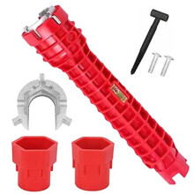 8 in 1 Faucet Wrench Tool - Faucet and Sink Installer Anti-Slip - Sink Faucet Installer Socket Wrench Kit - Plumbing Pipe Spanner Tool - Spanner