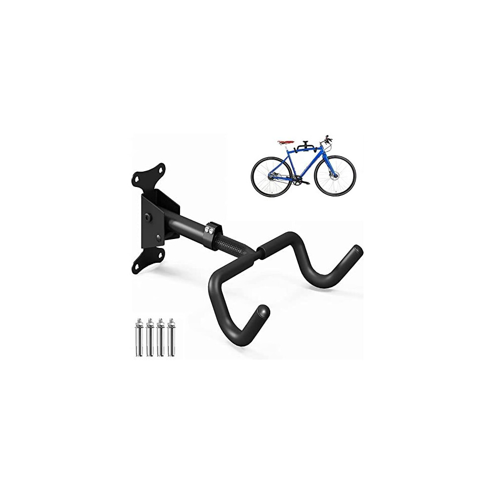 Bike Wall Mount Hanger Rack,Adjustable Wall Mounted Bike Storage Rack,Bike Hook,Bike Hanger with Foam Padded Frame Protection for Indoor or Garage