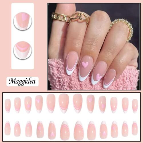 Acrylic nails on sale medium length