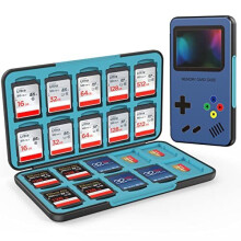 SD Card Holder for Memory SD Card and Micro SD Card, Portable SD Card Case SD SDHC SDXC Micro SD Card Storage with 20 SD Cards Slots & 20 Micro SD