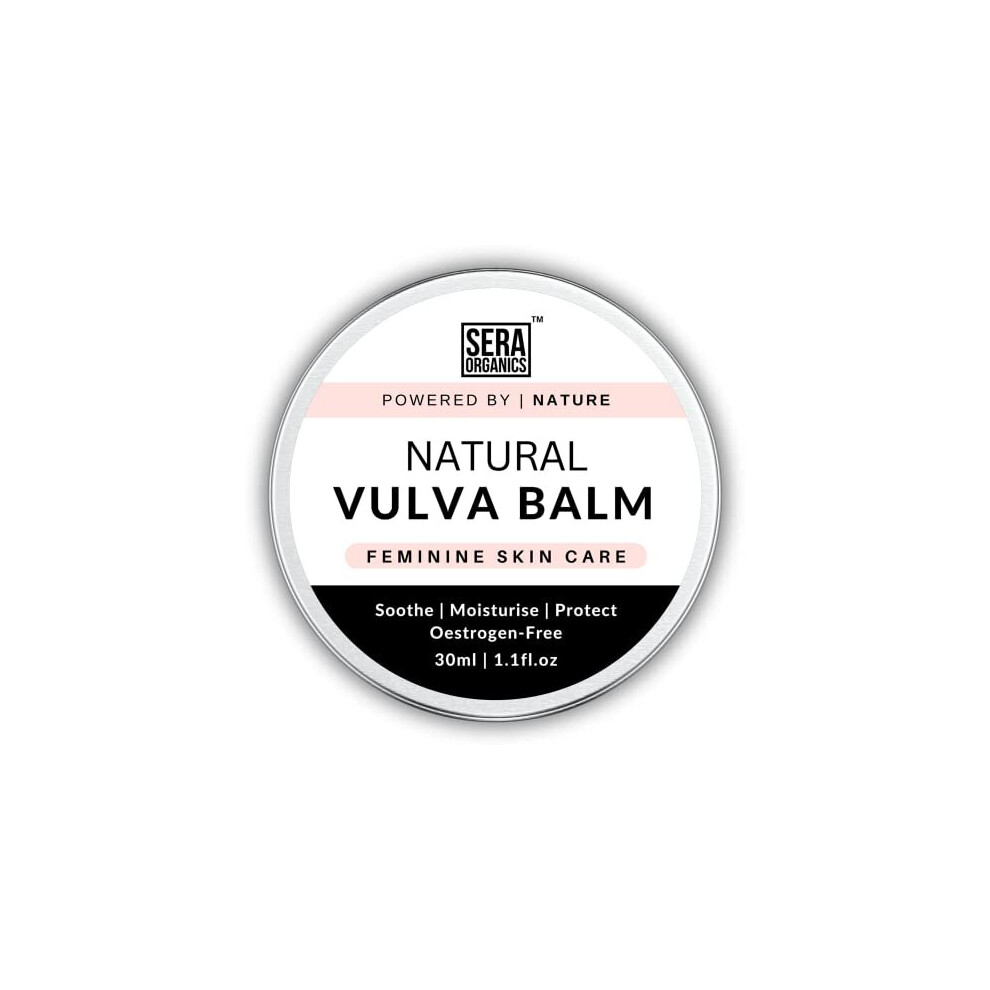 Sera Organics Natural Vaginal Moisturiser For Vaginal Dryness – Menopause Support, Vulva Balm, Helps Relieve Irritation, Dryness, Itching, Chafing, Odour, Cream