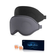Sleep Mask, 2-Pack of Super Soft and Comfortable 3D Drowsy Sleep Mask, 100% Blackout Sleep Aid Eye Mask for Side Sleepers with Adjustable Straps,