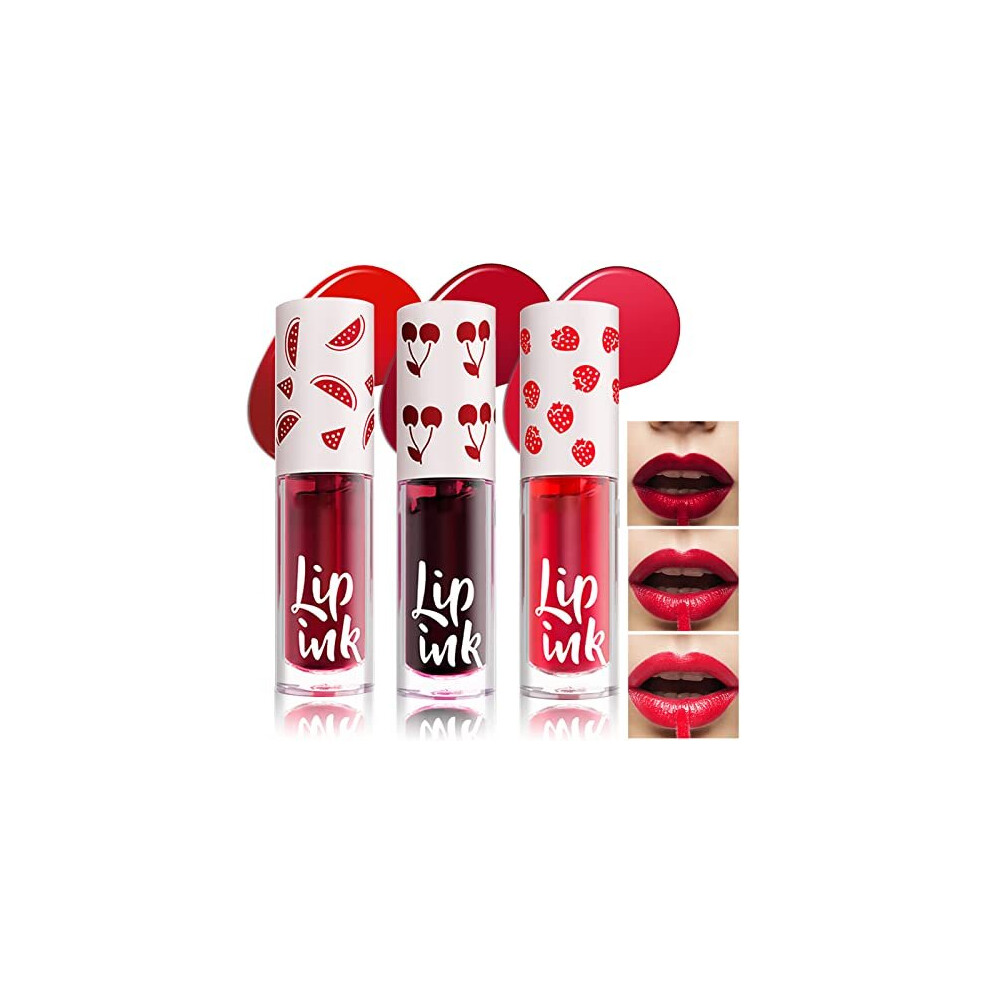3pcs Lip Tint Stain, Mini Lip Stain, Moisturizing Liquid Lipstick, Multifunctional High Pigment Lipstick for Lip Cheeks and Eyes, Long Lasting-image-OPC-PBRBCZB-NEW