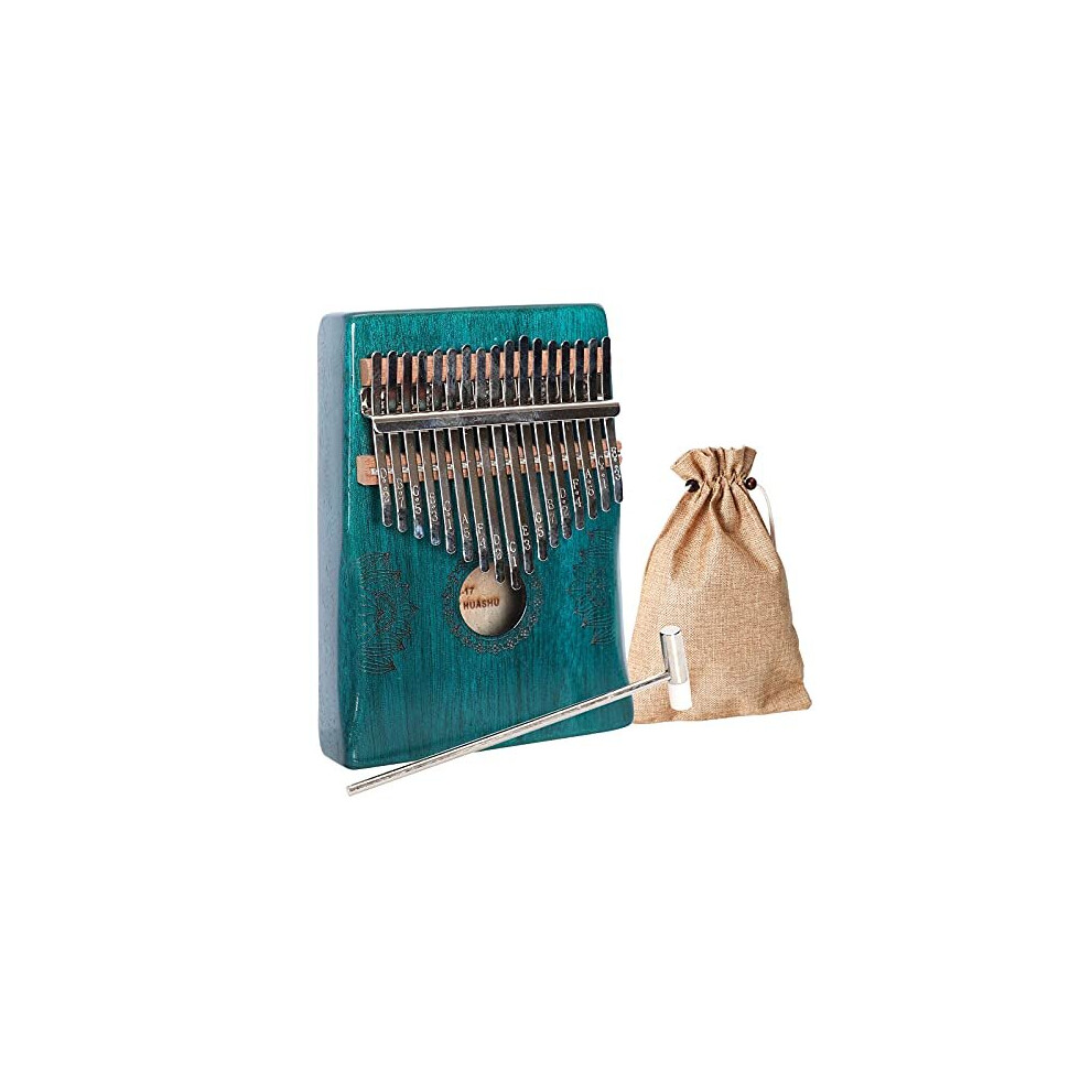 Kalimba Thumb Piano 17 Keys, Portable Mbira Finger Piano Gifts for Kids and Adults Music Instrument Thumb Pianos - 17 Keys (Kalimba Green)
