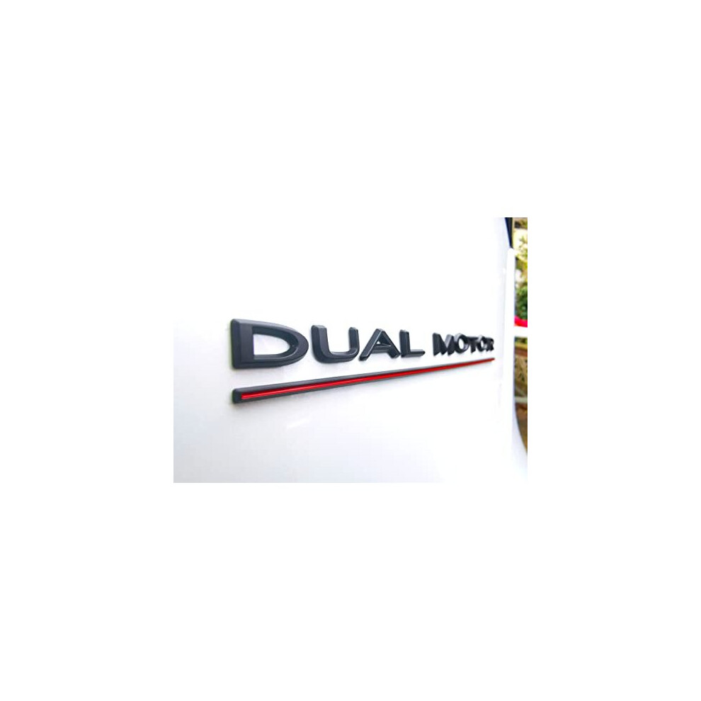 Rear Trunk DUAL MOTOR Emblem Sticker Kit - 3D Zinc Alloy DUAL