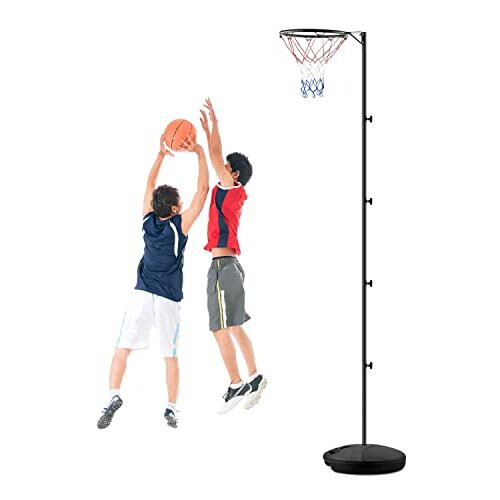 Detachable Junior Netball Hoop and Post, Adjustable Stand 150250 cm
