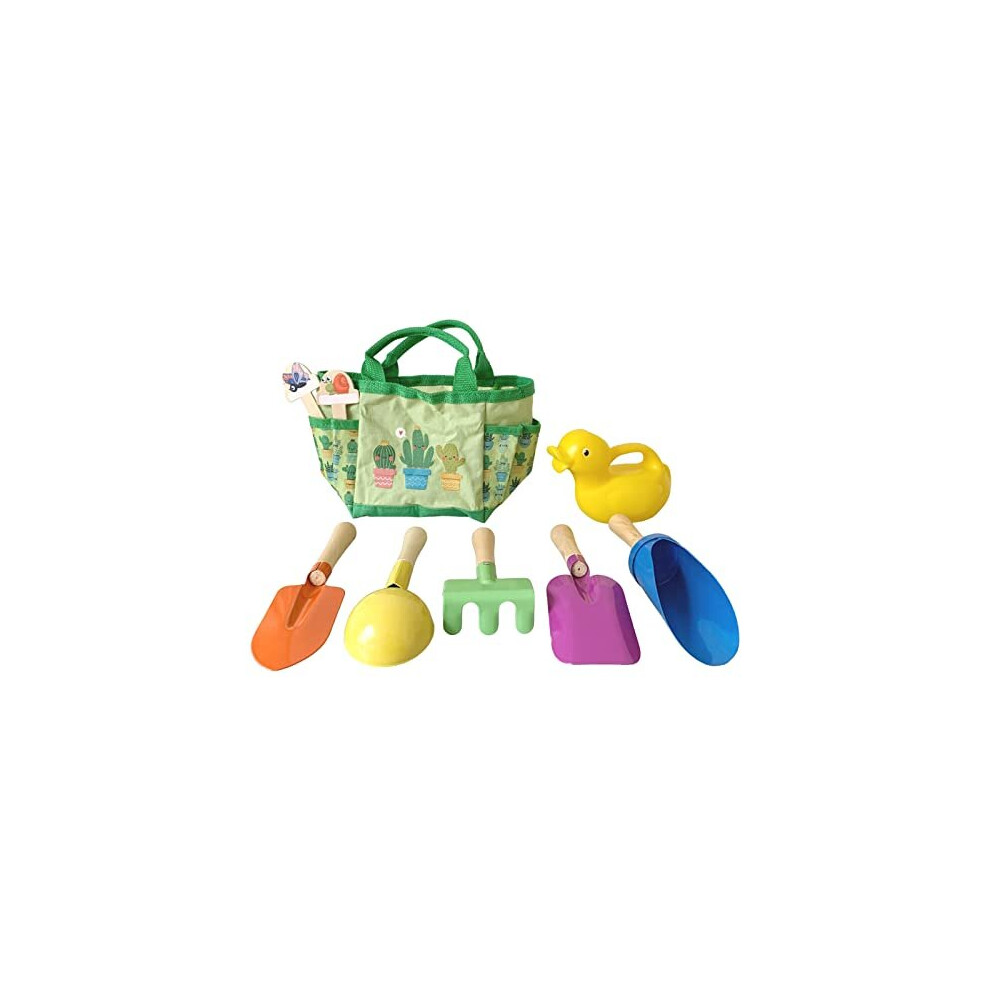 Kids Metal Gardening Set - 11pcs Durable Garden Tools Planting and Watering for Children and Toddlers