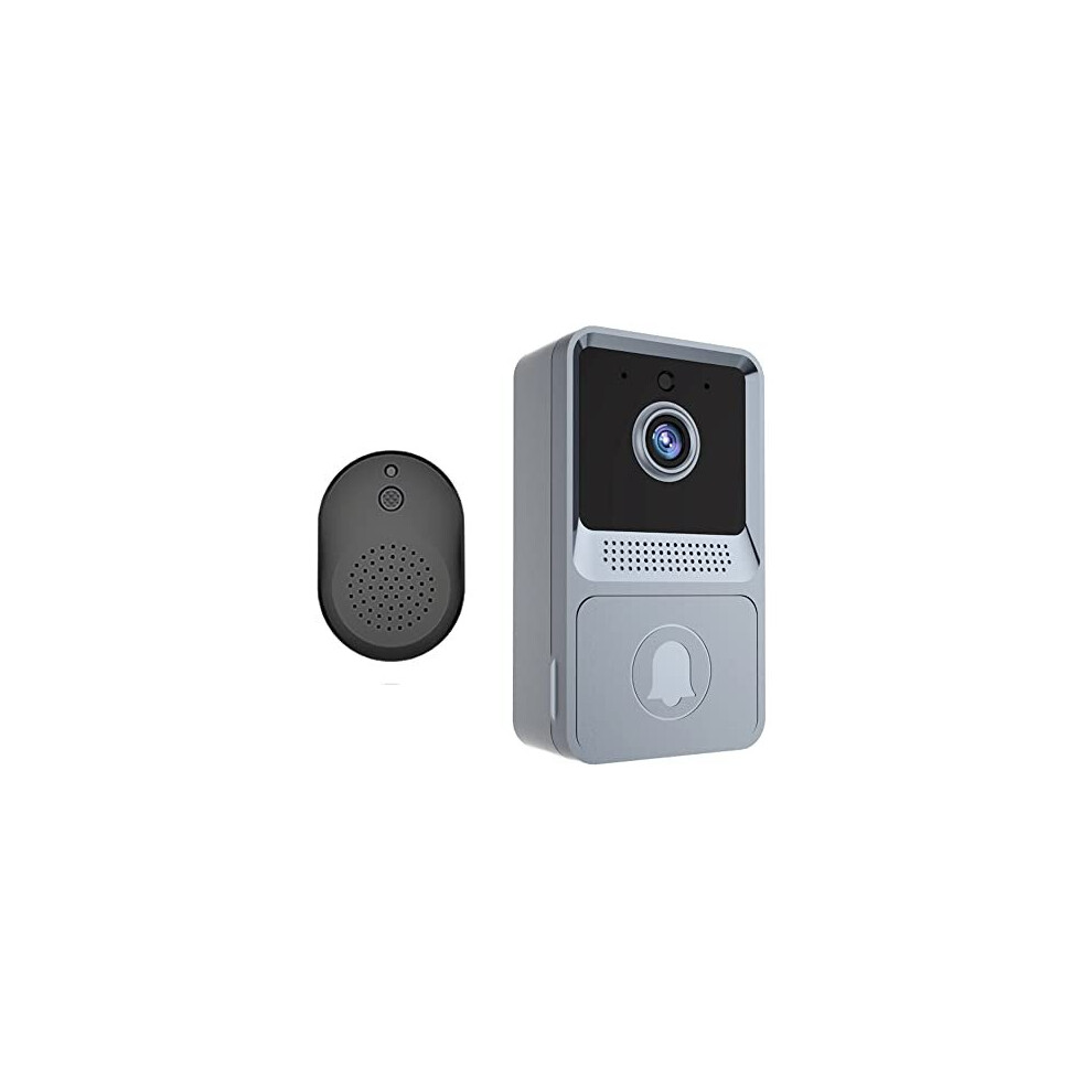 Wireless Video Doorbell Camera, Smart Ring Doorbell with Chime, Night Vision Home Security Camera Door Bell Kits Wi-Fi with HD Video, Free Cloud