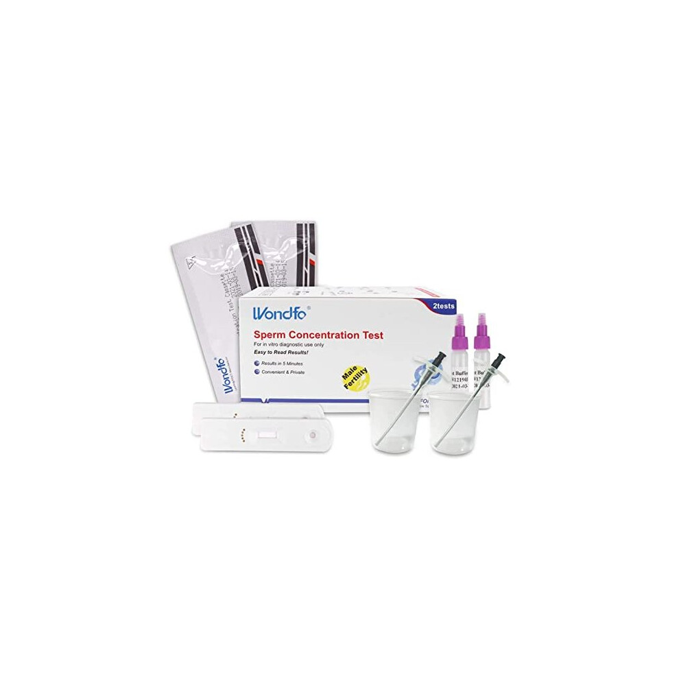 Male Fertility Test 2 Tests Sperm Count Test Kit for Checking Sperm Concentration Rapid Result at Home