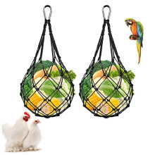 Chicken Veggies Skewer Vegetable Hanging Feeder Toy Chicken Fruit Feeder Chicken Vegetable String Bag, Poultry Fruit Holder Chicken Cabbage Feeder (2