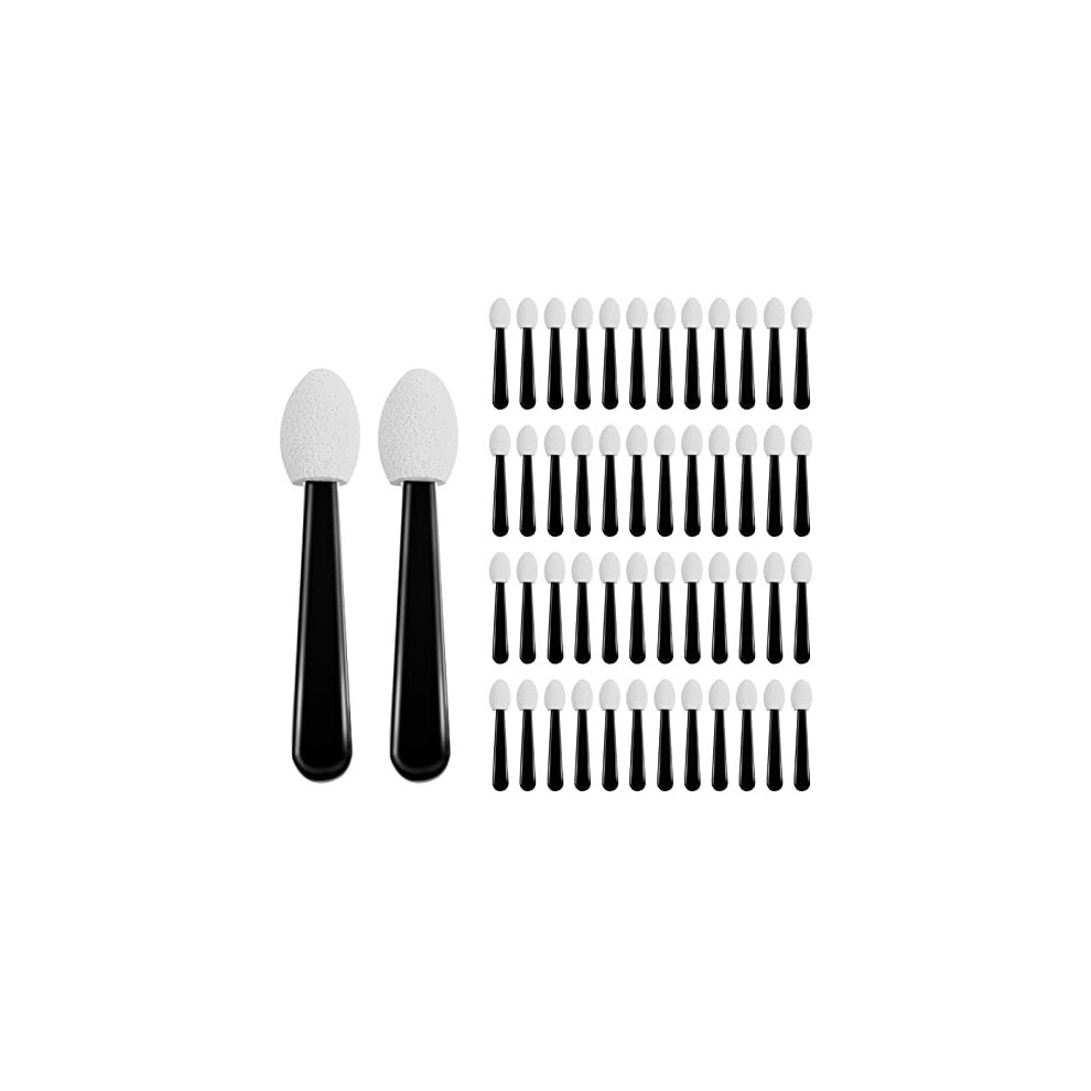 Behahai 50Pcs Eyeshadow Applicator Brush, Eye Shadow Brush Pack Make Up Applicators Disposable Brush Sponges Eyeshadow Applicators For Eyeliner Eye Makeup