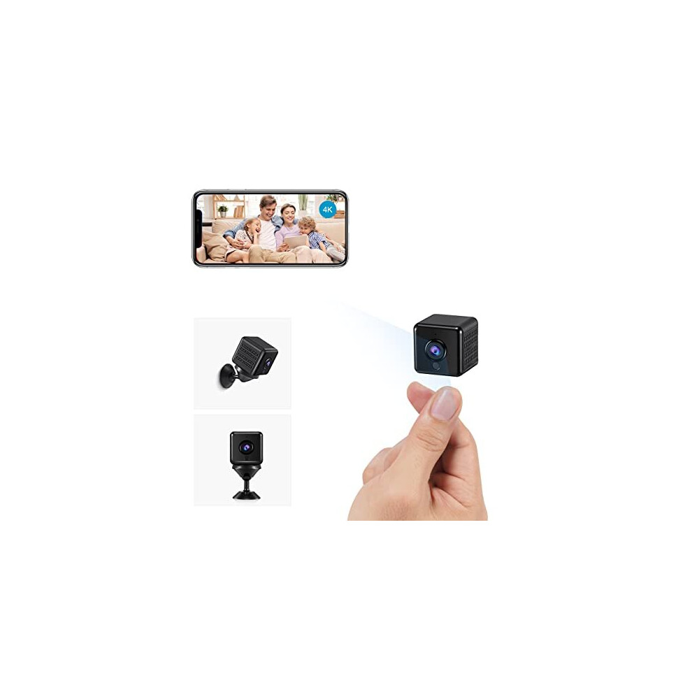 Spy Camera,2023 4K Hd Mini Wifi Wireless Hidden Camera Smallest Security Cameras With App Micro Nanny Cam Night Vision Motion Activated Alerts Secret 5014542743849