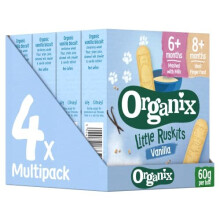 Vanilla Organic Little Ruskits 6+ Months 60 g (Pack of 4)