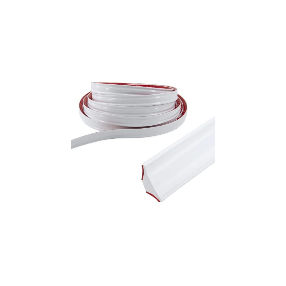 3 Meters PVC Quadrant Trim, Self Adhesive Moulding Trim Wall Corner Strip Home Wall Inside Corner Decoration, Caulk Strip Laminate Floor Beading
