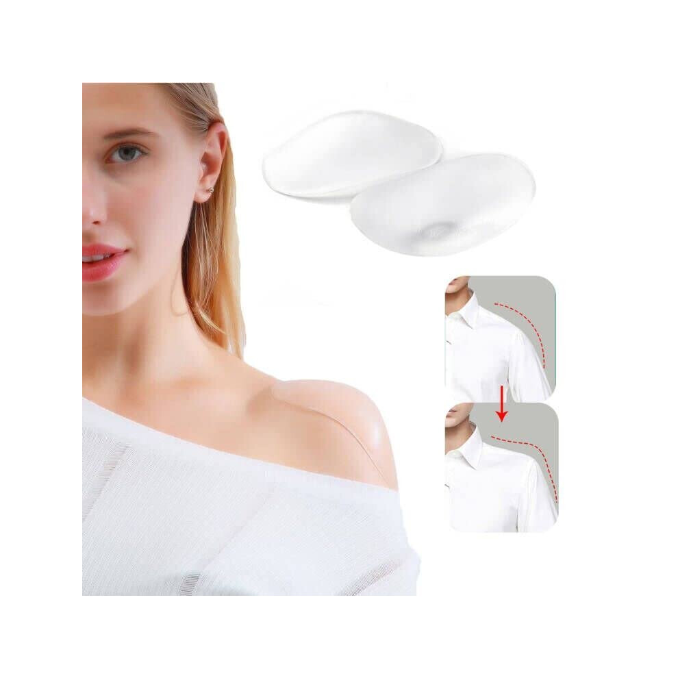 Shoulder Pads Silicone Soft Self Adhesive Anti-Slip Invisible Shoulder Pads Push-up Adhesive Shoulder Enhancer for Woman Man