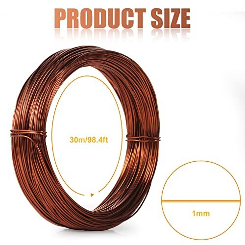 Aluminum Craft Wire, 98.4Ft/ 30m 1mm Metal Wire Armature for Crafts  Flexible Bendable Aluminum Wire 18 Gauge for Jewelry Making DIY Crafts  Gardening