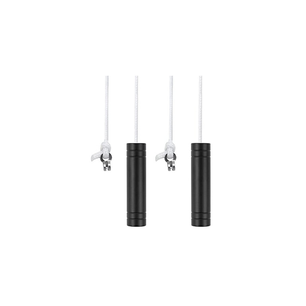 2Pcs Bathroom Light Pull Cord Black 5.8cm Pull Cord Handle Light Cylindrical Pull Cord Extension with 150cm Cord Connector for Bathroom Toilet Light