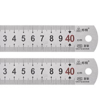 2pcs Stainless Steel Ruler 16-inch/40cm Metal Rulers 1.14" Wide, Inch and Metric Graduation Straight Edge Measuring Tool