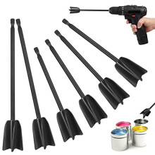 6Pcs Drill Mixer Attachment, Reusable Epoxy Mixer Attachment for Any 1/4" Drill, Mixer Drill Attachment Mixing Tool for Mixing Epoxy Resin Painting