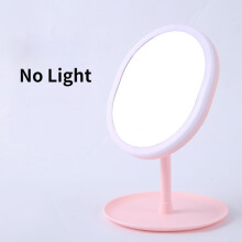 Oval Makeup Mirror with LED Light Intelligent Make-up Mirror Desktop Mirror Smart Rechargeable Beauty Dormitory Mirrors