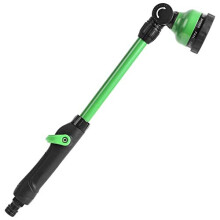 Heavy Duty Watering Lance with Pivoting Head, Metal Garden Hose Spray Lance with Thumb Flow Control, 18 Inches Garden Nozzle Sprayer with 9 Patterns,