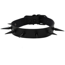 Gothic Spiked Punk Choker Collar Spikes Rivets Studded Chocker Necklace For Women Men Bondage Cosplay Goth Jewelry
