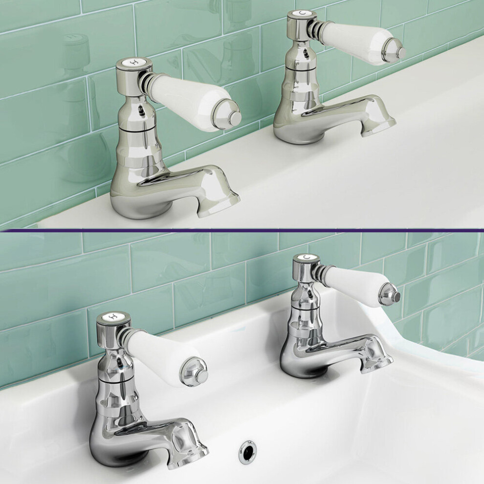 Imperior Bathroom Basin & Bath Tap Set