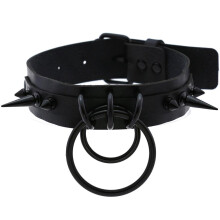 Spiked Choker Goth Leather Spike Collar Necklace For Women Men Studded chocker girls Gothic Jewelry