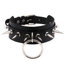 Spike Choker Goth Punk Harajuku Collar Belt Necklace Pu Leather Chocker Cosplay Club Party Jewelry