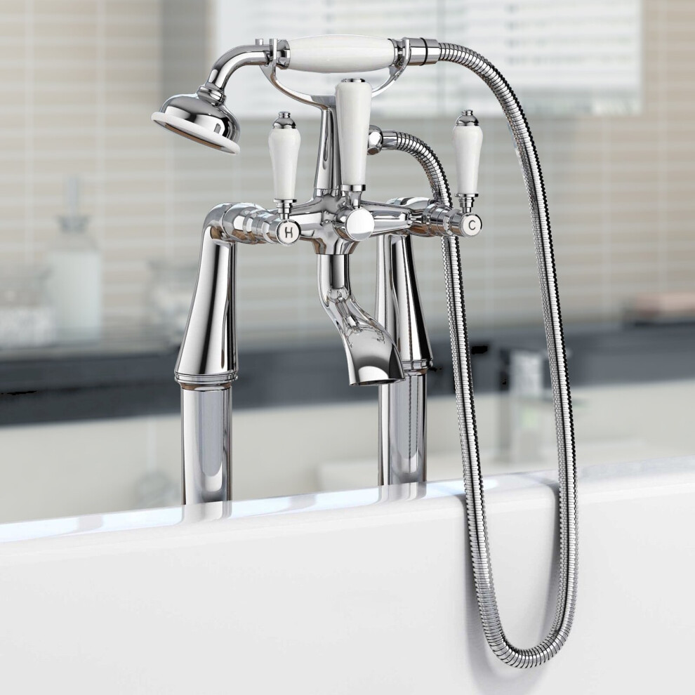 Imperior Traditional Freestanding Bath Shower Mixer Tap With Handheld Kit 7427009332612