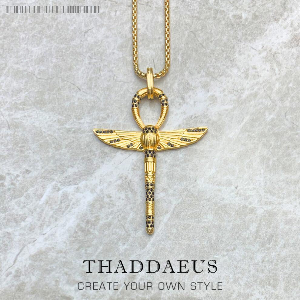 Necklace Cross of Life Ankh with Scarab,2021 Summer Fine Jewelry Europe 925 Sterling Silver Bijoux Gift For Women Men