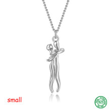 S925 sterling silver for women pearl necklace Couple Hug Pendant necklace chain silver 925 jewelry 2021classic unique