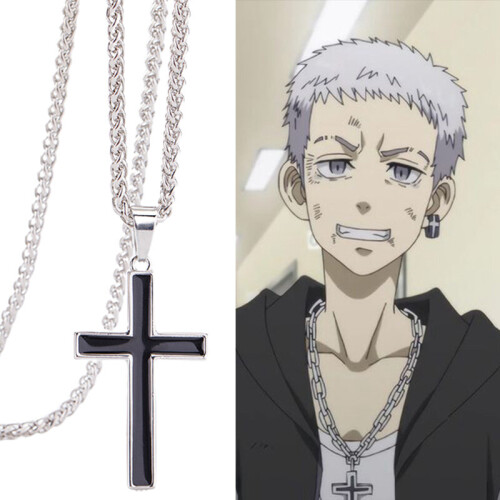 Anime Tokyo Revengers Cross Necklace Hip Hop Mitsuya Takashi Trong ...