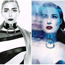 Oversized Punk Rock BDSM Collar Leather Layer O Round PVC Vinyl Clear Choker Necklace Big Large