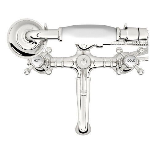 NES Home Edwin Traditional Freestanding Bath Shower Mixer Tap Chrome 2