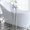 NES Home Edwin Traditional Freestanding Bath Shower Mixer Tap Chrome 1