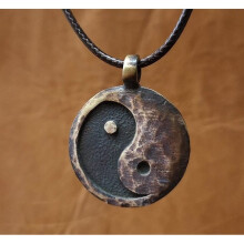 Vintage Taichi Synbol Yin Yang Necklace For Men Ancient Looking High Pendant Necklaces Jewelry Birthday Gift