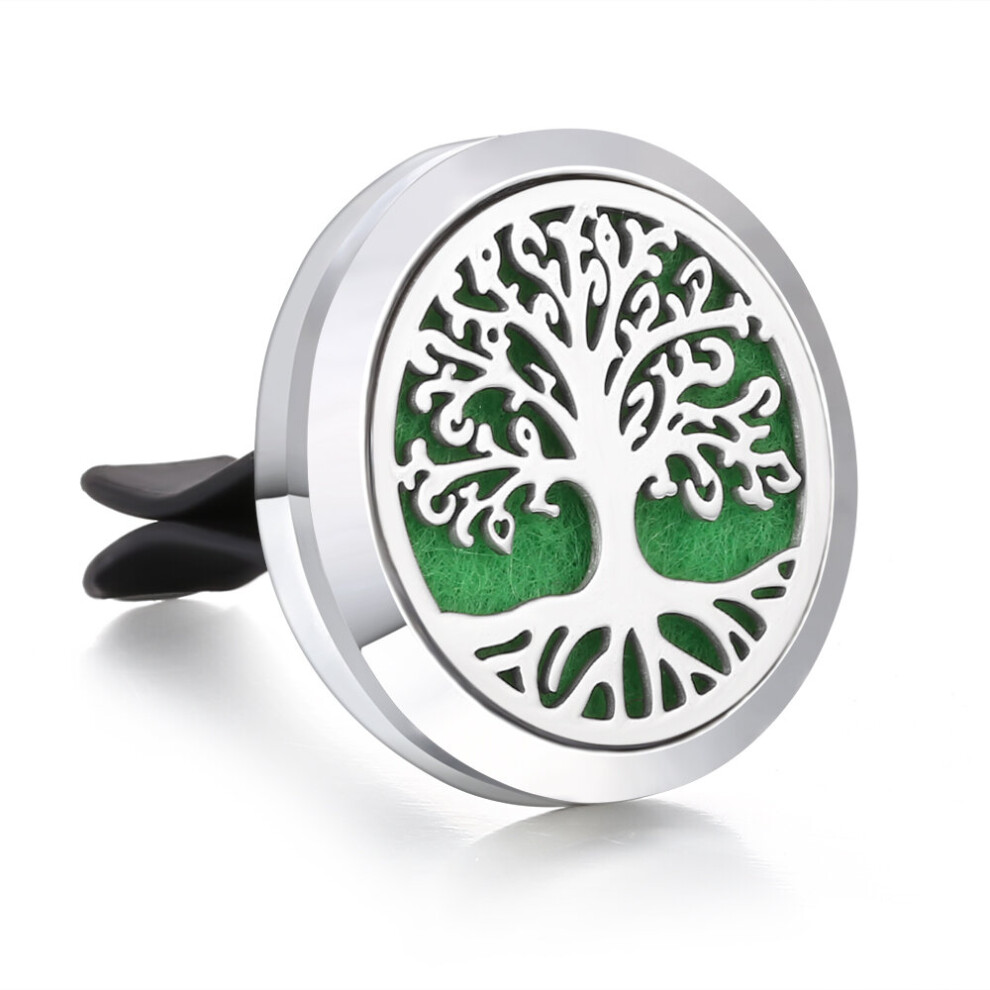 Aromatherapy Jewelry Pendant Car Perfume Diffuser Stainless Steel 30Mm Aroma Diffuser Locket Car Air Freshener Vent Clip Multicoloured 885485011969
