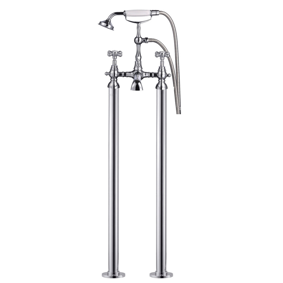 KANO TRADITIONAL FREESTANDING BATH FILLER AND SHOWER MIXER WITH HANDHELD