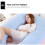 (Blue) 9ft Pregnancy U-Shaped Pillow Body Back Support 5
