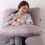 (Blue) 9ft Pregnancy U-Shaped Pillow Body Back Support 8