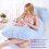 (Blue) 9ft Pregnancy U-Shaped Pillow Body Back Support 4