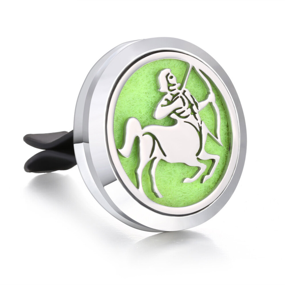 Aromatherapy Necklace Diffuser Pendant Car Perfume Diffuser 12 Constellations Aroma Diffuser Locket Car Air Freshener Vent Clip Multicoloured 885485035590